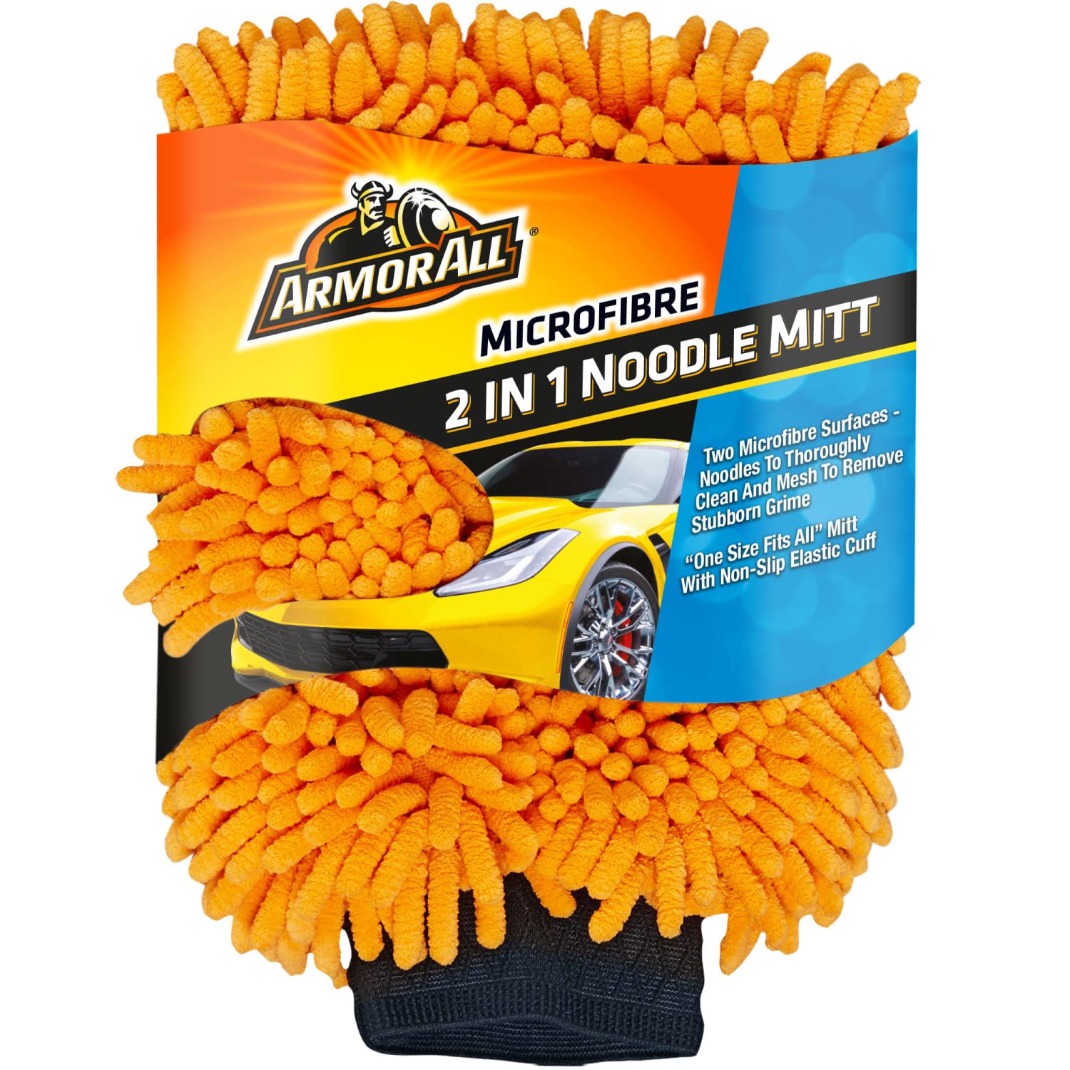 ArmorAll 2in1 Microfibre Noodle Car Wash Mitt AA40005INTL1
