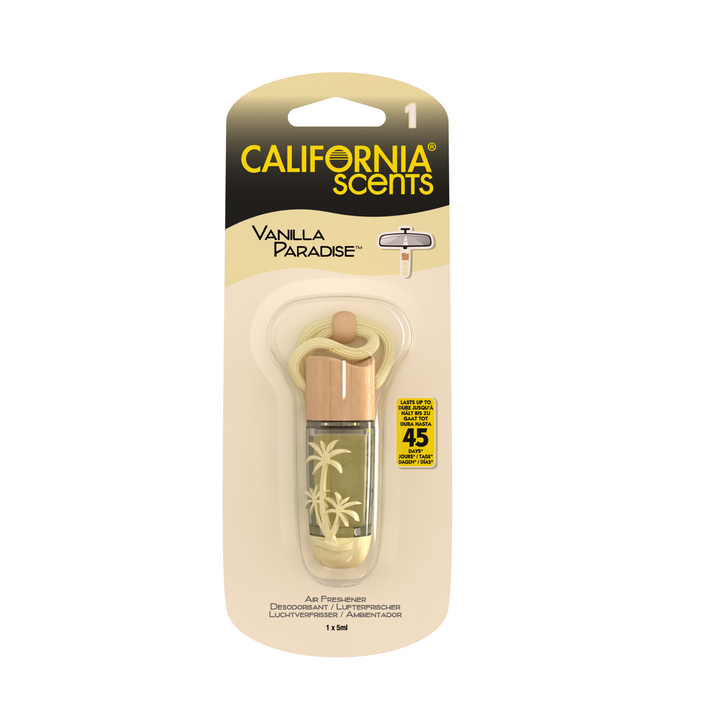 California Scents Car Air Freshener Hanging Vail | Vanilla Paradise