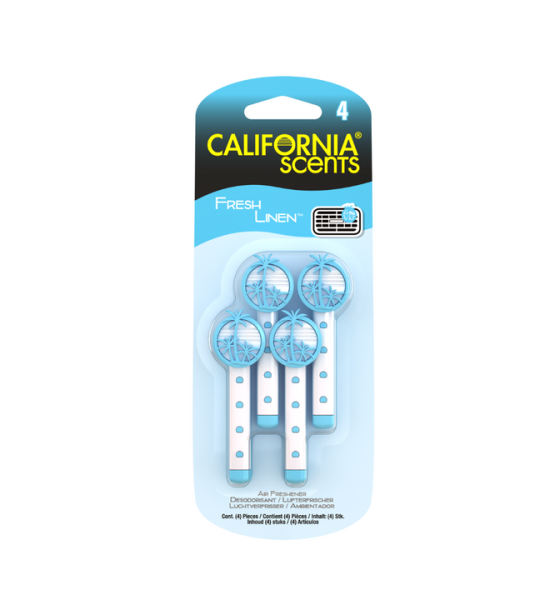 California Scents Vent Stick 4pk Air Fresheners | Fresh Linen