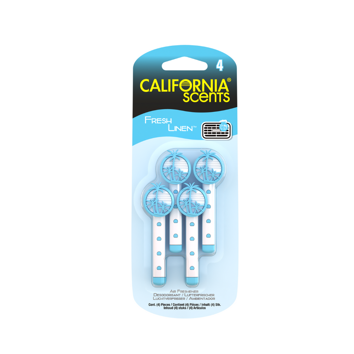 California Scents Vent Stick 4pk Air Fresheners | Fresh Linen