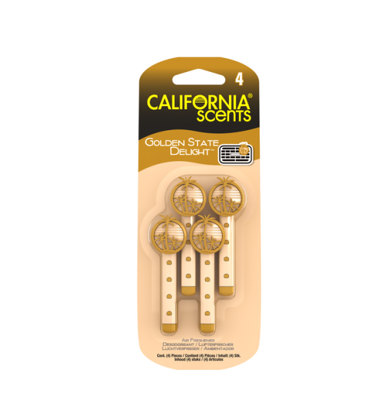 California Scents Vent Stick 4pk Air Fresheners | Golden State Delight
