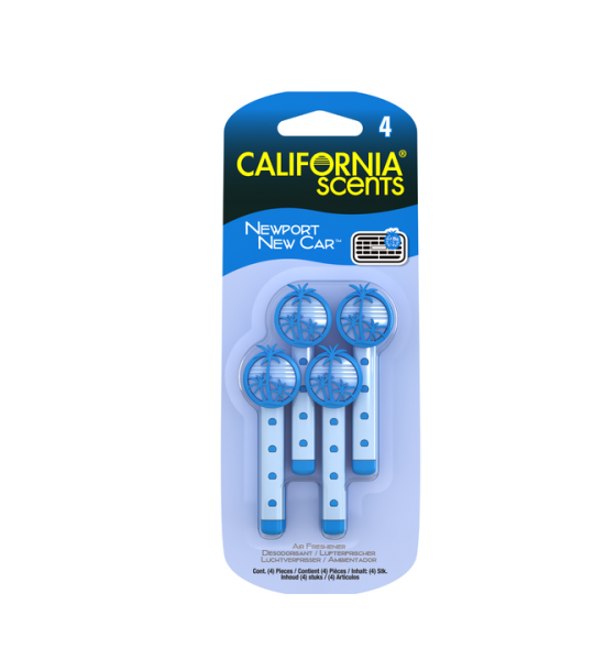 California Scents Vent Stick 4pk Air Fresheners | Newport New Car