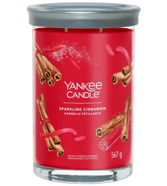 Yankee Candle Signature Scented Candle | Sparkling Cinnamon Large Tumbler Candle with Double Wicks