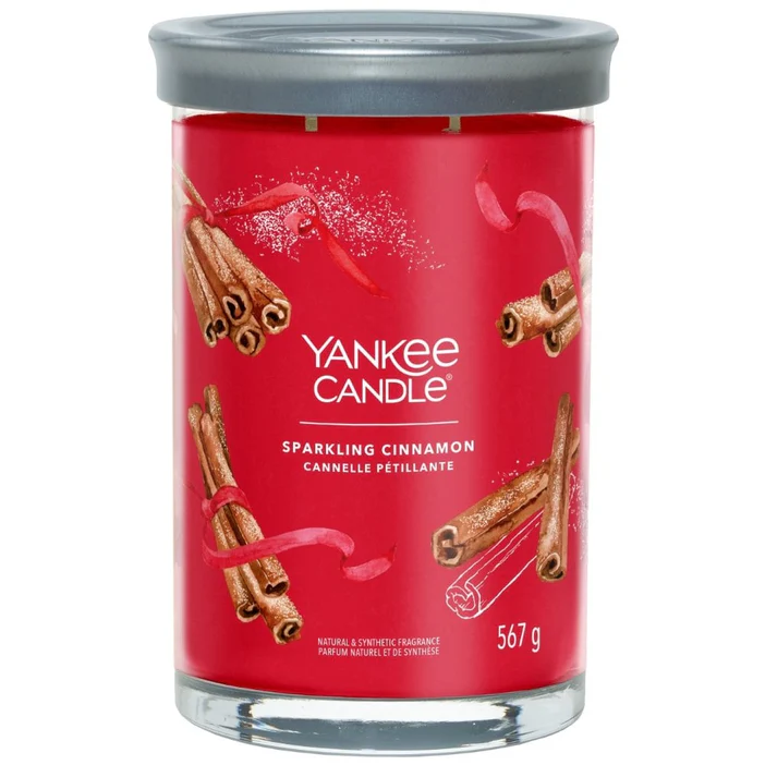 Yankee Candle Signature Scented Candle | Sparkling Cinnamon Large Tumbler Candle with Double Wicks
