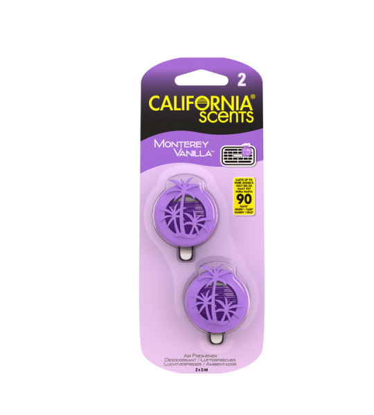 California Scents Mini Diffuser 2pk | Monterey Vanilla