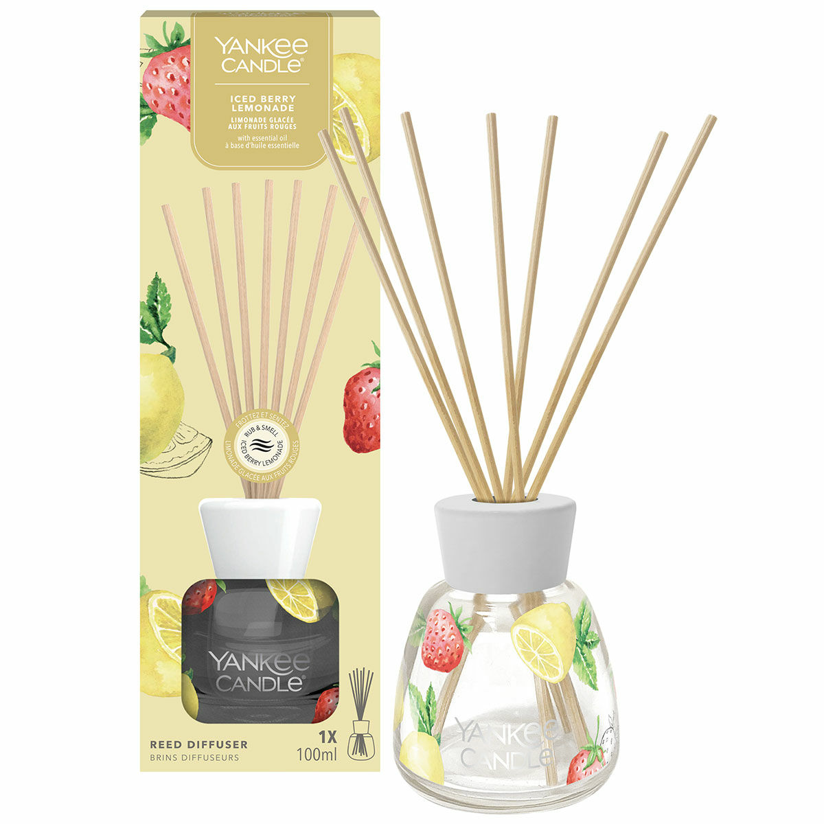Yankee Candle Signature Reed Diffuser | Iced Berry Lemonade | 100ml