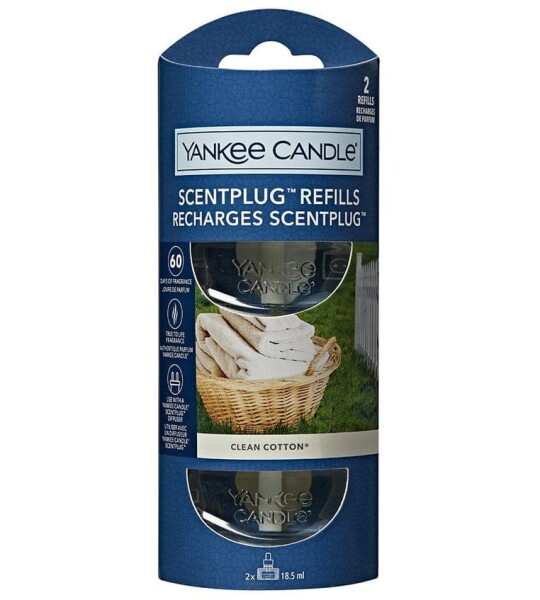 Yankee Candle Electric Scent Plug Fragrance Refill - Clean Cotton 2 X 18.5ml
