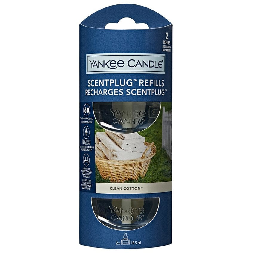 Yankee Candle Electric Scent Plug Fragrance Refill - Clean Cotton 2 X 18.5ml