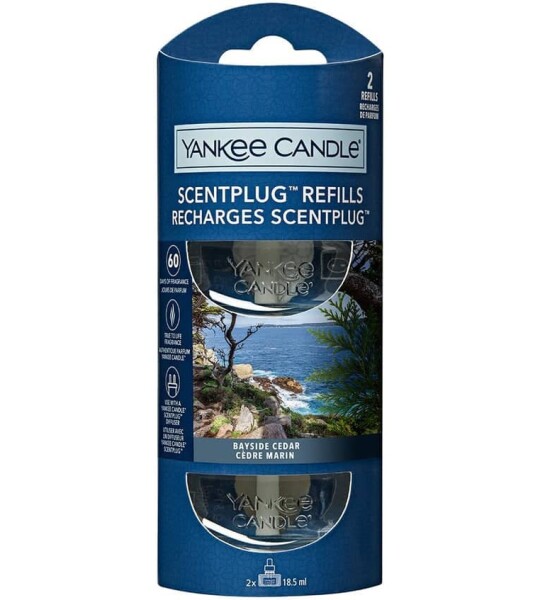 Yankee Candle Electric Scent Plug Fragrance Refill - Bayside Cedar 2 X 18.5ml