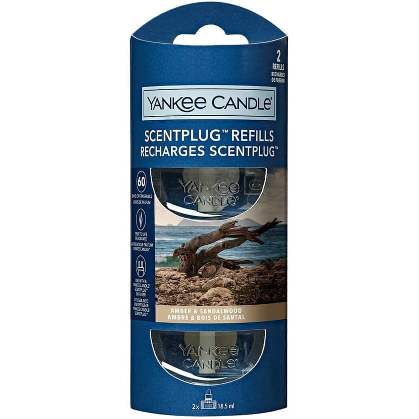 Yankee Candle Electric Scent Plug Fragrance Refill - Amber and Sandlewood 2 X 18.5ml