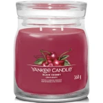 Yankee Candle Signature Scented Candle | Black Cherry Medium Jar Candle with Double Wicks