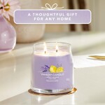 Yankee Candle Signature Scented Candle | Lemon Lavender Medium Jar Candle with Double Wicks