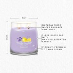 Yankee Candle Signature Scented Candle | Lemon Lavender Medium Jar Candle with Double Wicks