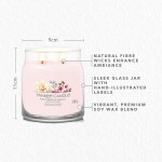 Yankee Candle Signature Scented Candle | Pink Cherry Vanilla Medium Jar Candle with Double Wicks