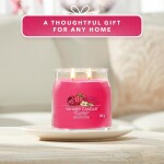 Yankee Candle Signature Scented Candle | Red Raspberry Medium Jar Candle with Double Wicks