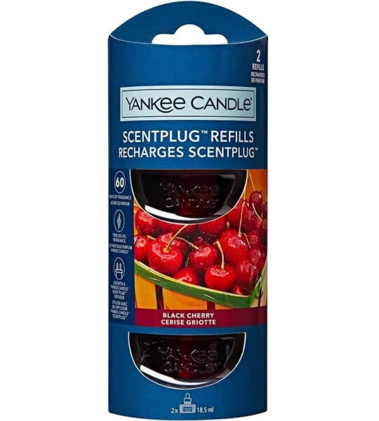 Yankee Candle Electric Scent Plug Fragrance Refill - Black Cherry  2 X 18.5ml